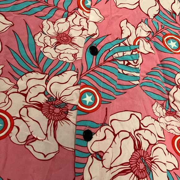 Floral Pink Men's Shirt - Picture 2 of 7